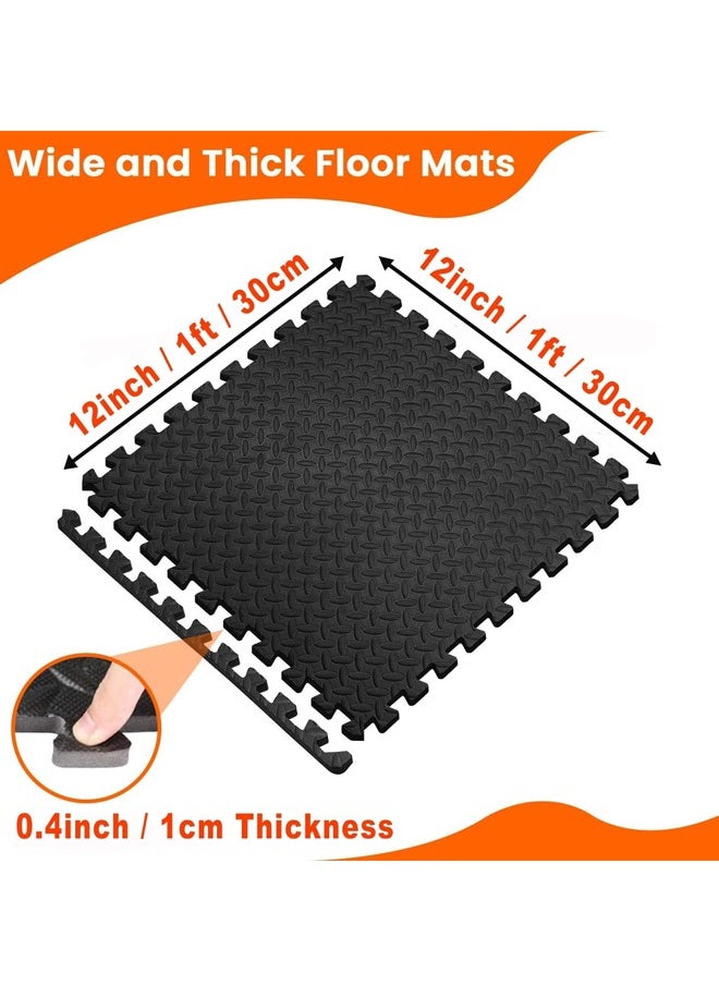 Generic - Gym Flooring for Home Gym Interlocking Exercise Mat Tiles for Home Gym Exercise EVA Foam Floor Padding with Border for Workout Equipment Floor Padding for Kids Baby Play Mat - Image 1