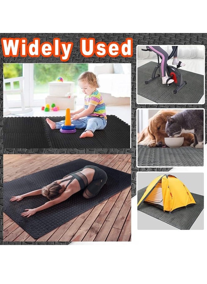 Generic - Gym Flooring for Home Gym Interlocking Exercise Mat Tiles for Home Gym Exercise EVA Foam Floor Padding with Border for Workout Equipment Floor Padding for Kids Baby Play Mat - Image 1