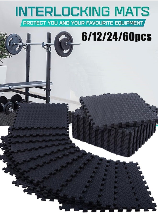 Generic - Gym Flooring for Home Gym Interlocking Exercise Mat Tiles for Home Gym Exercise EVA Foam Floor Padding with Border for Workout Equipment Floor Padding for Kids Baby Play Mat - Image 1