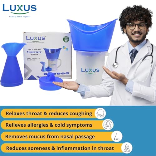 Luxus LVAP-102 3in1 steamer for cold and cough, vaporizer steamer for cough,cold and facial, steam inhaler & vapourisers for adult - Image 5