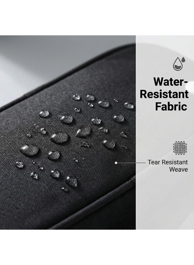 Large Capacity 5 Layer Pencil Case with Handle Front Snap Pocket School Student Stationery Bag BLACK - Image 5