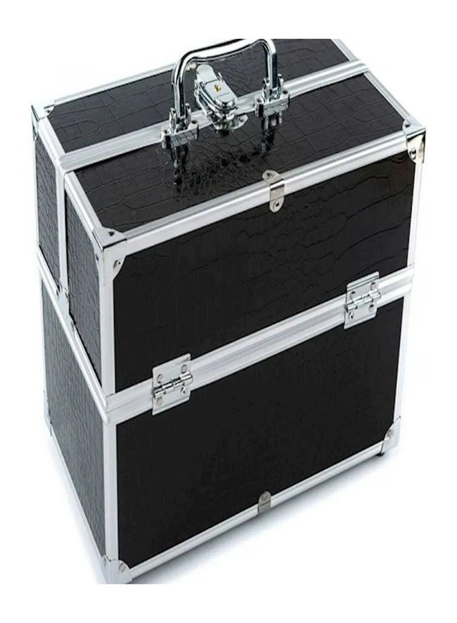 Cosmetics Organizer Storage Box Black/Silver - Image 4