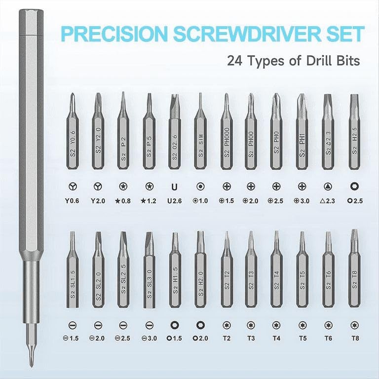 AMEEDARSHAN 24 in 1 Precision Screwdriver Set,Multifunction Magnetic Driver Bit Set,Pocket Screwdriver Tool Set,Mini Screwdriver Kit,Repair Tool Kit for Electronics,Tablet,Cellphone - Image 4