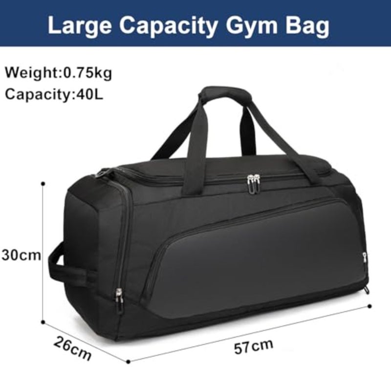 Gym Bag with Shoe Compartment Large Travel Duffle Bag for Men and Women Sports Travel Bag with Wet Pocket Multipurpose Weekender Overnight Bag for Workout Fitness Travel - Image 2