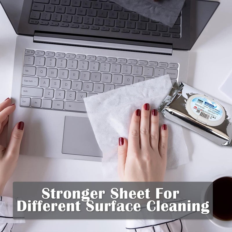 WBM Care Cleaning Wipes AllPurpose Cleaner Unscented Flip Top Dispenser Thick  Strong for Easy Cleaning Wet Wipes 50 Sheets Pack of 8 - Image 5