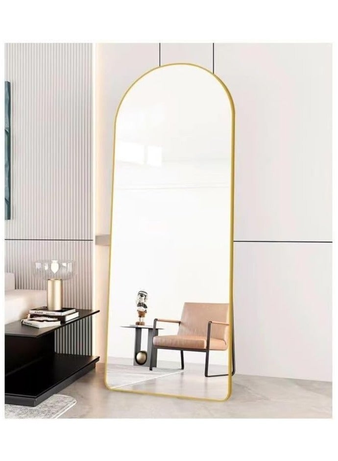 Vphom Full Length Floor Mirror, 60 x 160 cm, HD Mirror with Aluminum Frame, Large Standing Mirror with Stand, Hanging or Leaning Against the Wall, Full Body Mirror, Elegant Floor Mirror for Bedroom, Living Room, Entryway, Modern Decorative Mirror, High-Quality Wall-Mounted or Freestanding Mirror, Stylish Home Décor Mirror - Image 1