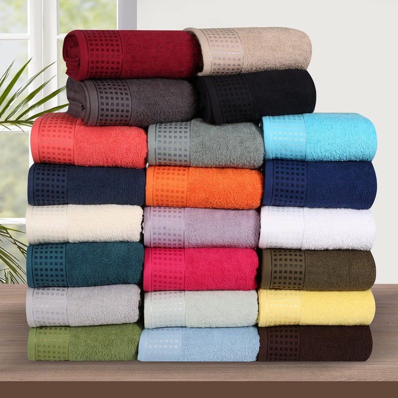 GLAMBURG 100% Cotton Ultra Soft 6 Pack Towel Set, Contains 2 Bath Towels 28x55 Inches, 2 Hand Towels 16x24 Inches & 2 Wash Coths 12x12 Inches, Compact Absorbent Lightweight & Quickdry - Sea Green - Image 5