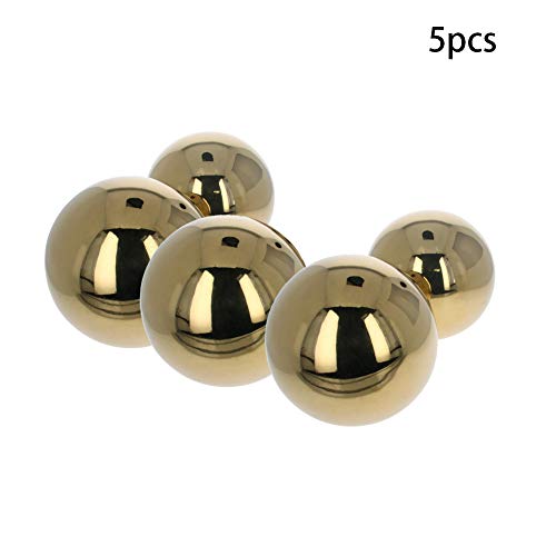 Yinpecly 100mm Dia Gazing Ball 201 Stainless Steel Metal Balls Mirror Globe Polished Shiny Sphere for Home, Garden, Gold 5Pcs - Image 3