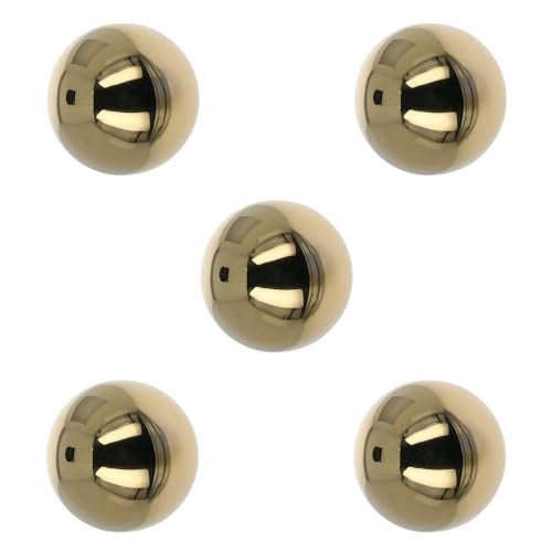 Yinpecly 100mm Dia Gazing Ball 201 Stainless Steel Metal Balls Mirror Globe Polished Shiny Sphere for Home, Garden, Gold 5Pcs - Image 1