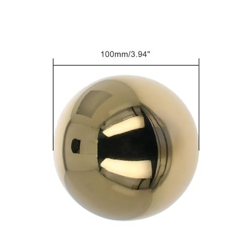 Yinpecly 100mm Dia Gazing Ball 201 Stainless Steel Metal Balls Mirror Globe Polished Shiny Sphere for Home, Garden, Gold 5Pcs - Image 2