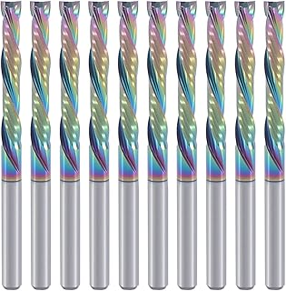 HOZLY HOZLY Woodwork Milling Cutter ,DLC Coating ,UP & Down Cut 2 Flutes Spiral Carbide Milling Tool CNC Router Compression  - Image 1