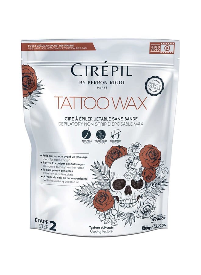 cirepil TATTOO - Sublim Care - 800g, 28.22oz Patented Wax Beads for Tattooed Areas - Illuminates, Redefines & Brightens Skin - Image 1