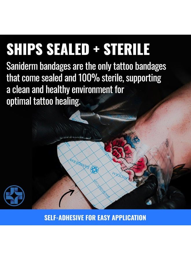 Saniderm Original Tattoo Aftercare Bandage (Small Roll, 4 in x 8 yd) – Convenient, Faster Tattoo Healing and Protection – Sterile, Waterproof, and Latex-Free Tattoo Aftercare Wrap – Gloss Finish - Image 5