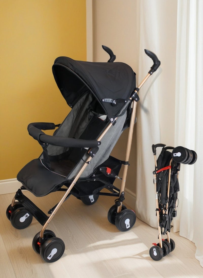 EASY FUTURE Ultra Lightweight Foldable Travel Stroller with Umbrella Foldable Design Adjustable Canopy Absorbent Multi Position Reclining Seat Foldable Storage Basket NO.1103 - Image 1