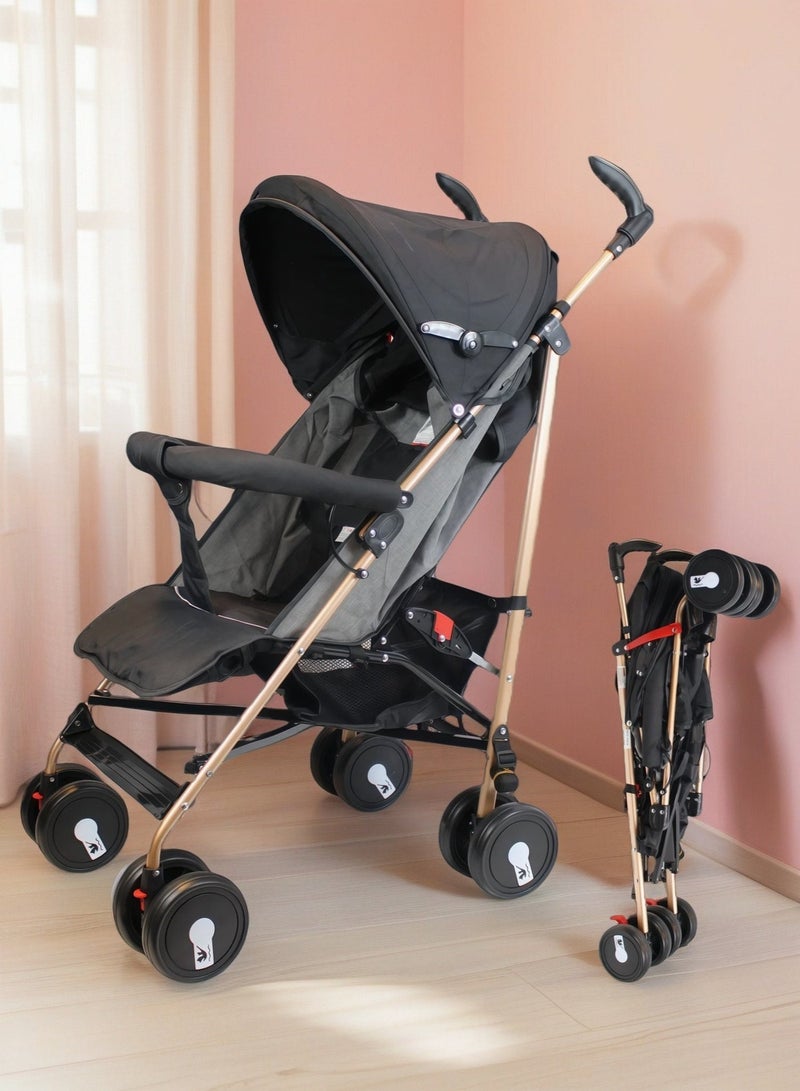 EASY FUTURE Ultra Lightweight Foldable Travel Stroller with Umbrella Foldable Design Adjustable Canopy Absorbent Multi Position Reclining Seat Foldable Storage Basket NO.1103 - Image 5