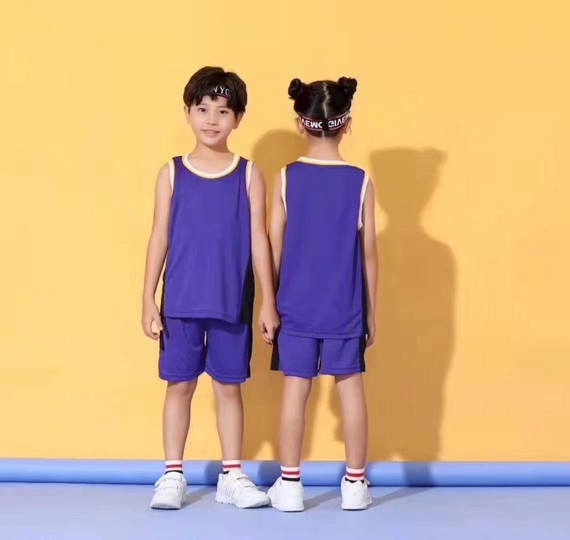 Children'S Basketball Suit Lakers Warriors Board Blank Board 76 Primary And Secondary School Students Diy Jersey Team Uniform - Image 1