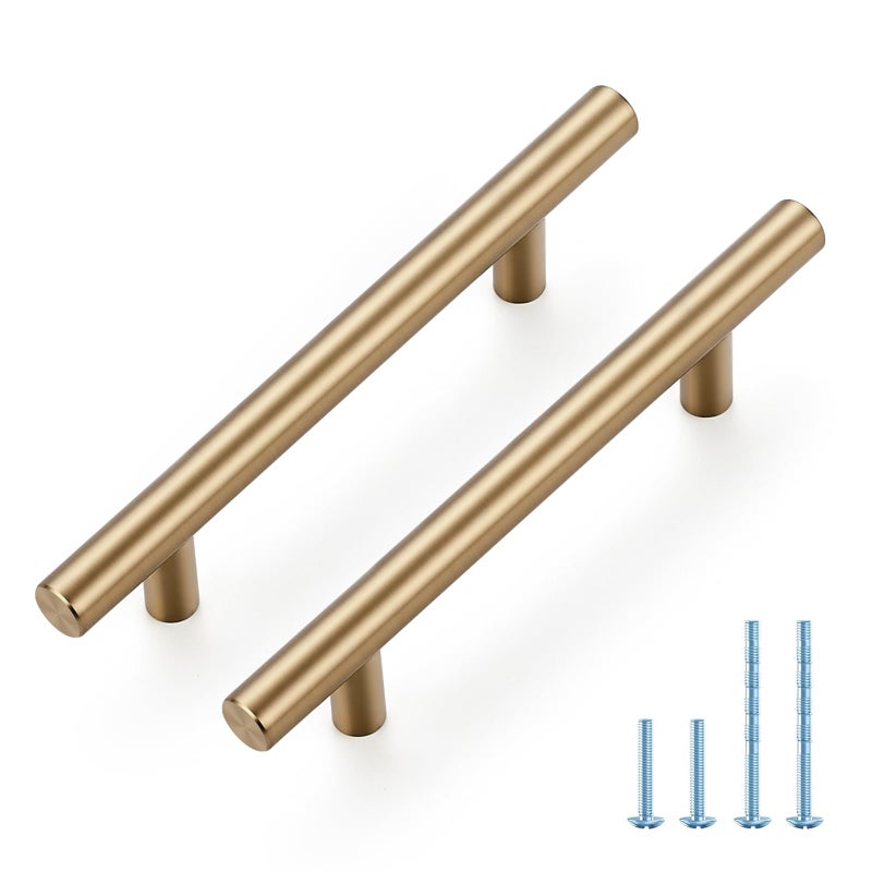JOY DECOR 20 Pack Champagne Bronze Cabinet Pulls 6 Inch Length 334 Inch 96mm Hole Center Stainless Steel Kitchen Cabinet Handles for Drawer and Cupboard - Image 2