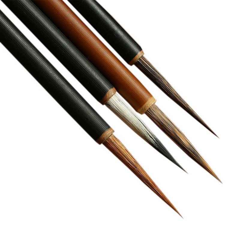 Tonhpxh UE Store Set of 4 Chinese Painting Brushes Set Flower Bird LineDrawing Brushes