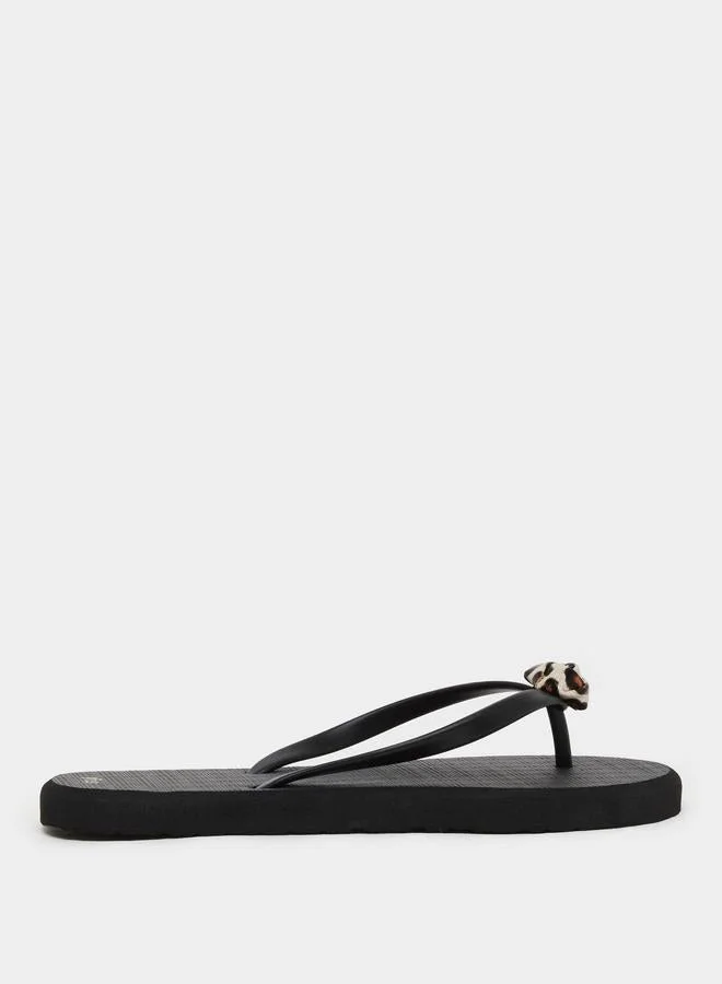 Styli Styli Satin Flower Corsage Flip Flop