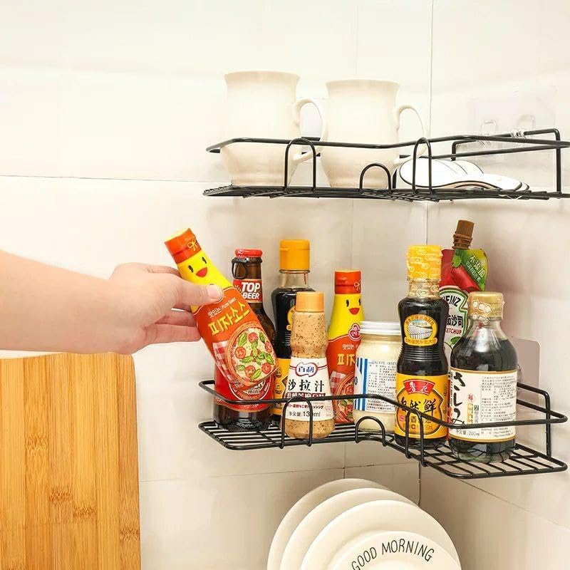 Kitchen Bathroom Wall Mounted Multi - Purpose Corner Shelf, Soap Storage Rack, Shower Shelf, Bathroom Holders & Shelves - Image 1