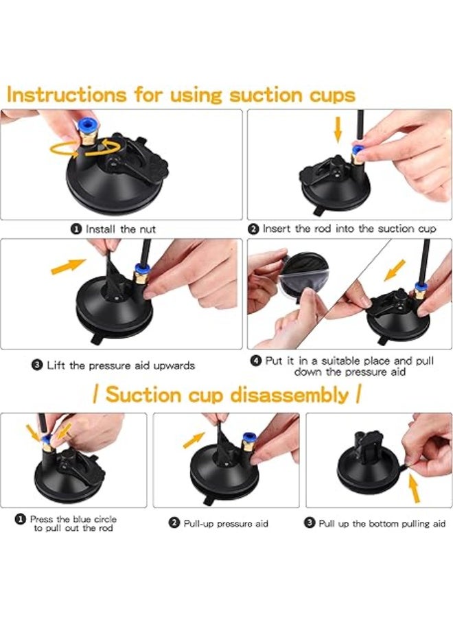 مجموعة ألعاب تفاعلية للقطط 4 في 1  - 14 قطعة من ألعاب الريش وعصا الصيد المتينة مع قاعدة لاصقة وسلسلة تعليق على الباب للقطط والقطط الصغيرة في الأماكن المغلقة - Image 5