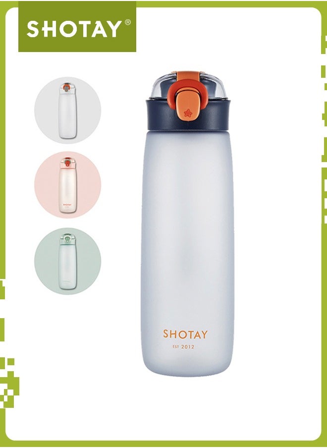 SHOTAY SHOTAY 600 ML Kids & Adults Water Bottles Reusable Leak Proof BPA-Free with Lockable & Fast Flow, One Click Open. For Children School, Office, Gym, Outdoor and Sports Black.  - Image 1