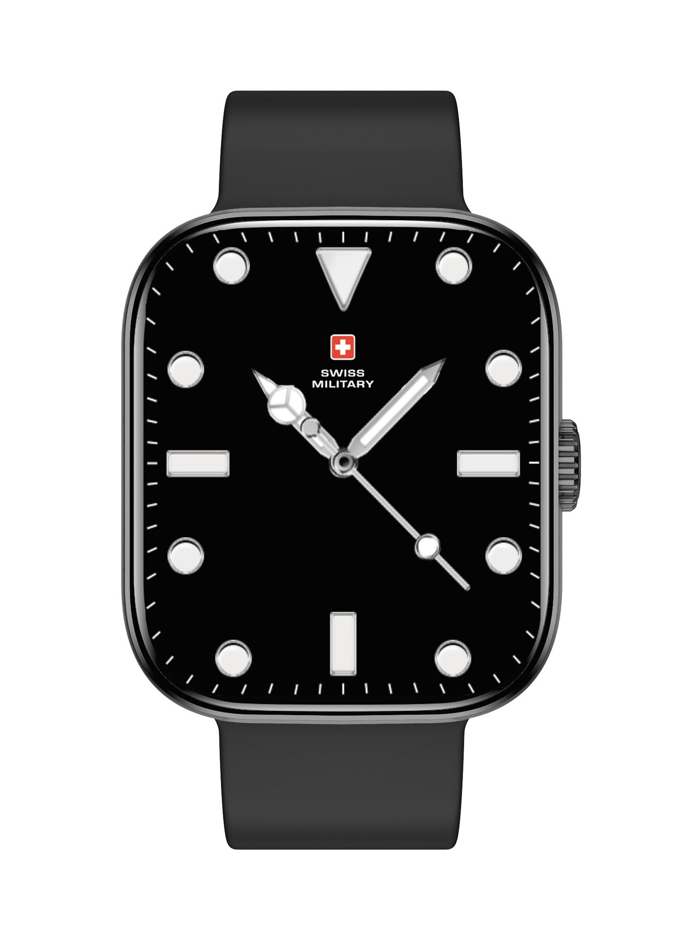 Swiss Military Alps 4 Smartwatch – Black | 1.75" AMOLED, Bluetooth Calling, IP68 Waterproof, Wireless Charging