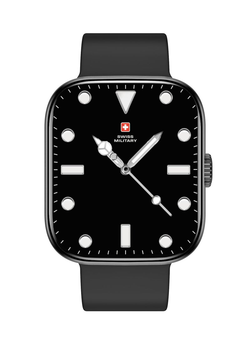 SWISS MILITARY Swiss Military Alps 4 Smartwatch – Black | 1.75" AMOLED, Bluetooth Calling, IP68 Waterproof, Wireless Charging  - Image 1