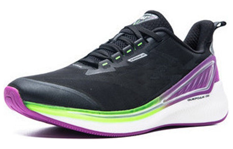 361 Degrees QU!K LITE Lightweight Breathable Running Shoes 'Black Purple' - Image 4