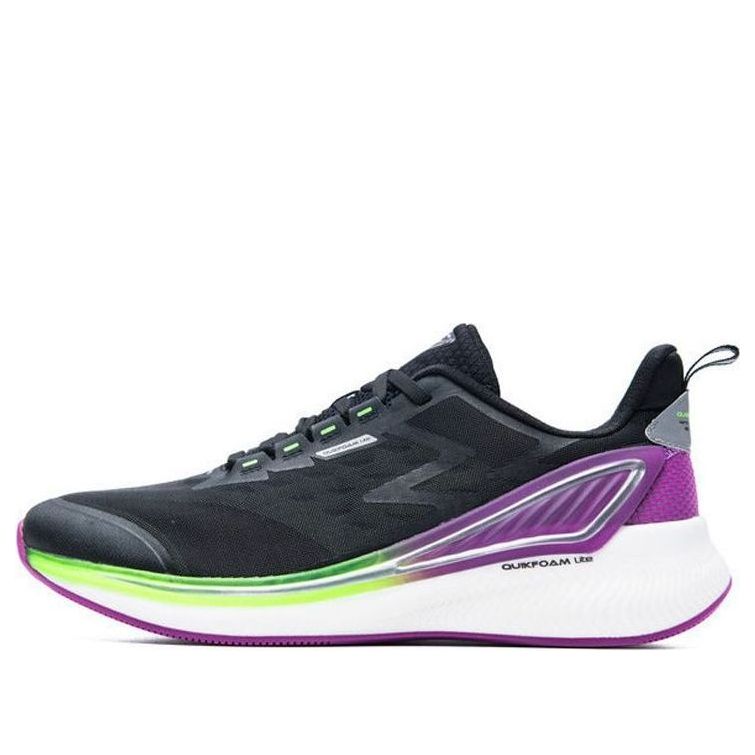361 Degrees QU!K LITE Lightweight Breathable Running Shoes 'Black Purple' - Image 1