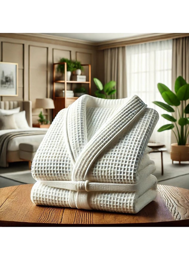 م اكس م رداء حمام قطني للجنسين – رداء سبا وفندق خفيف الوزن مع جيوب، منشفة قطنية 100% للرجال والنساء - Image 4