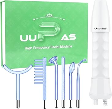 UUPAS جهاز التردد العالي UUPAS 6 في 1 الأزرق لجهاز الوجه بتردد عالي مع 6 أنابيب مختلفة للوجه والعينين والجسم لشد البشرة وعلاج حب الشباب وتجديد البشرة وإزالة التجاعيد - Image 1