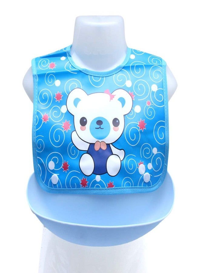 Dazzle Silicone Baby Bib (Blue) - Image 1