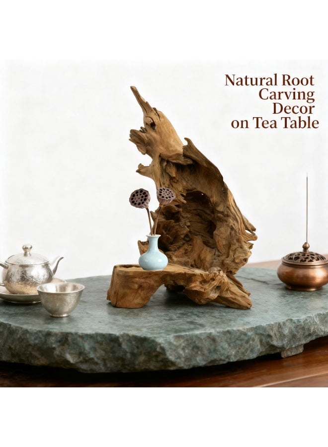 Natural Driftwood Root Decoration 60 × 35 × 25 cm Rustic Root Sculpture Aquarium & Home Décor Bonsai, Tea Table, Zen Garden & Terrarium Display Handmade Natural Wood - Image 1