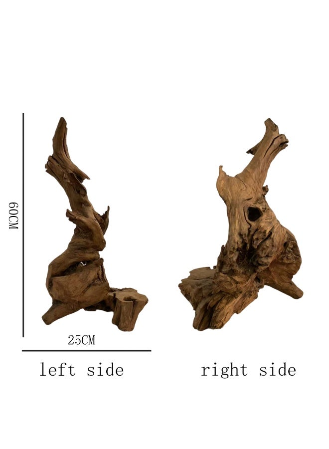 Natural Driftwood Root Decoration 60 × 35 × 25 cm Rustic Root Sculpture Aquarium & Home Décor Bonsai, Tea Table, Zen Garden & Terrarium Display Handmade Natural Wood - Image 3