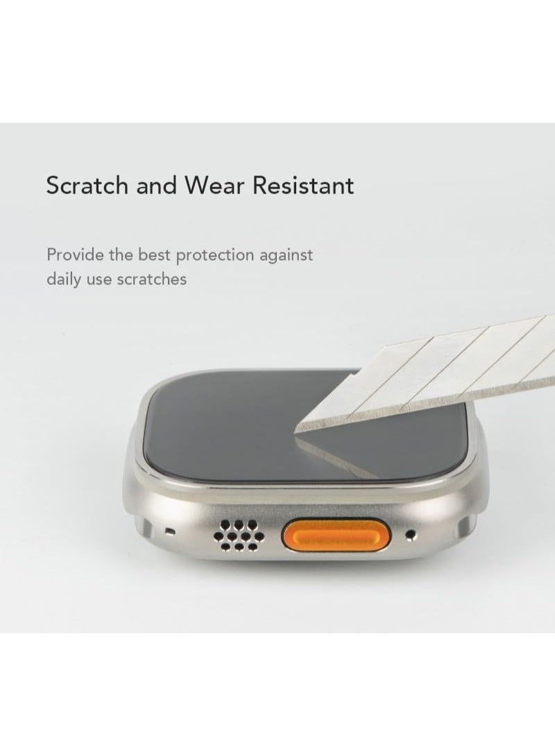 Muzz MATTE 2 Pack Ceramic Flexible Matte Screen Protector for Apple Watch Ultra 3 / Watch 2, (49mm,) HD Clear Touch Sensitive Anti-Scratch Quick Fit Film (Apple Watch Ultra 3) - Image 2