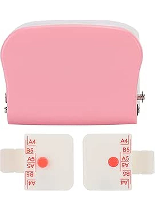 Pink Manual Hole Punch 30 Holes 5 Sheets Capacity Paper Puncher - Image 1