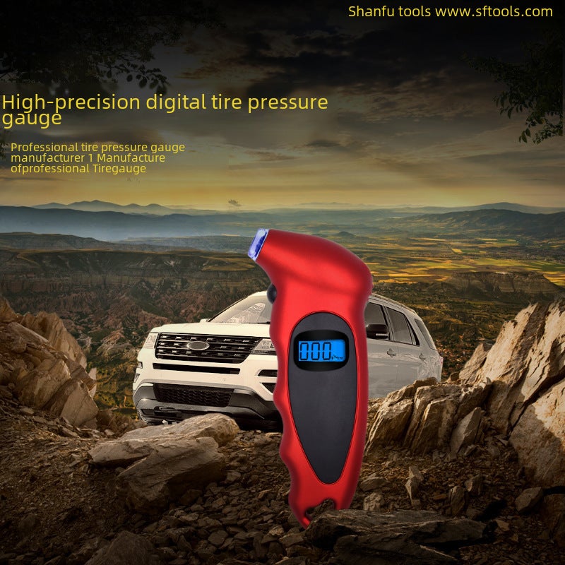 مقياس ضغط الإطارات الرقمي 0-150 PSI شاشة إلكترونية عالية الدقة - حجم صغير 13.8×5.4×3.1 سم مصنوع من بلاستيك ABS المتين مع وحدات متعددة لإطارات المركبات - Image 3