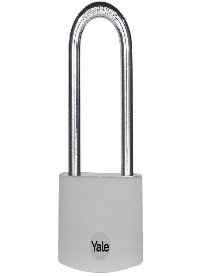 ييل قفل ييل من الألومنيوم المغطى بسلسلة بطول 2.2 بوصة مع 3 مفاتيح متشابهة لخزانة صالة الألعاب الرياضية المدرسية، والسياج، والبوابة، وصندوق الأدوات، والحافظة، وتخزين المشبك (رمادي) - Image 1