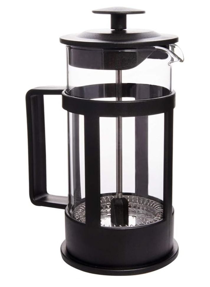 DubaiGallery French Press Coffee Maker Borosilicate Glass Heat Resistant Carafe With Durable Lid And Dual Stainless Steel Filter 800 Ml - Image 1