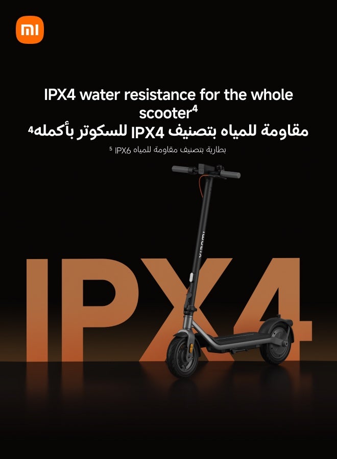 Xiaomi Electric Scooter 6 Essential, 300W Motor, 25km Range, 25km/h Top Speed, 10-Inch Pneumatic Tires, Front Drum & Rear E-ABS Braking, 3-Second Quick Folding, IPX4 Water Resistance, Smart Electric Scooter for Adults, Road Legal - Image 4