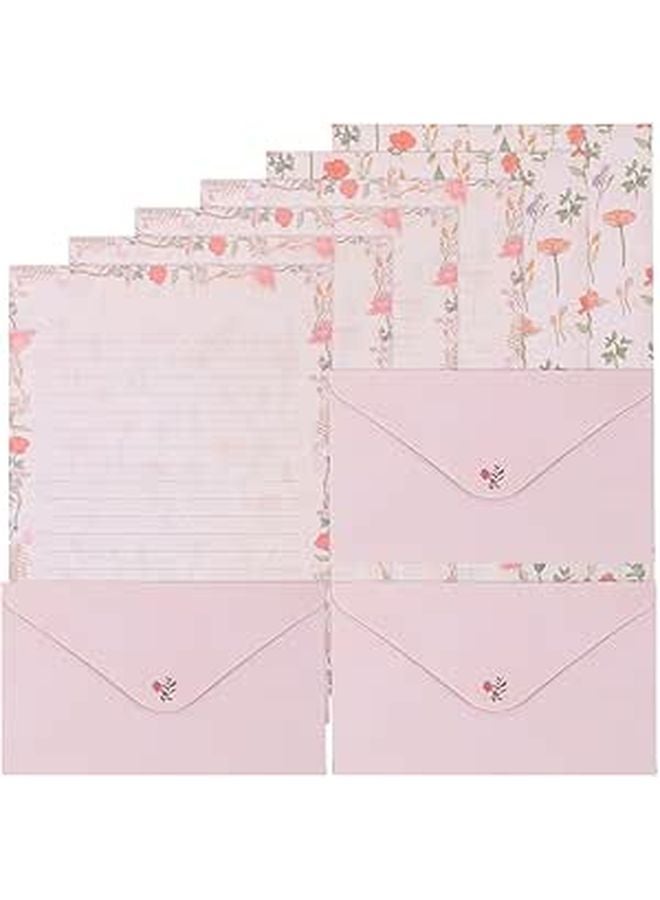 A5 Floral and Animal Letter Paper Stationery Set with Envelopes for Creative Writing - Image 1