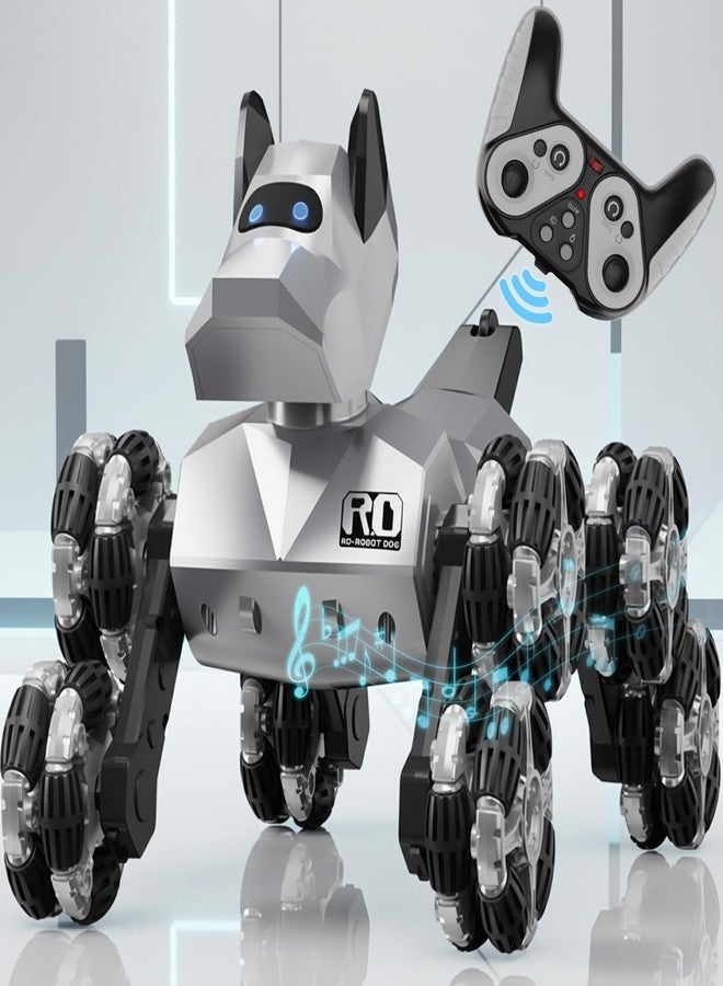 NQD® Robot Dog Toy, 360°Rotate Remote Control Robot Dog with Dancing & Sound FX, Remote Control Cars RC Stunt Robotic Dogs with LED Eyes, Electronic Pet Toys Gifts for Boys Kids Age 3-5 6-7 8-12 - Image 1
