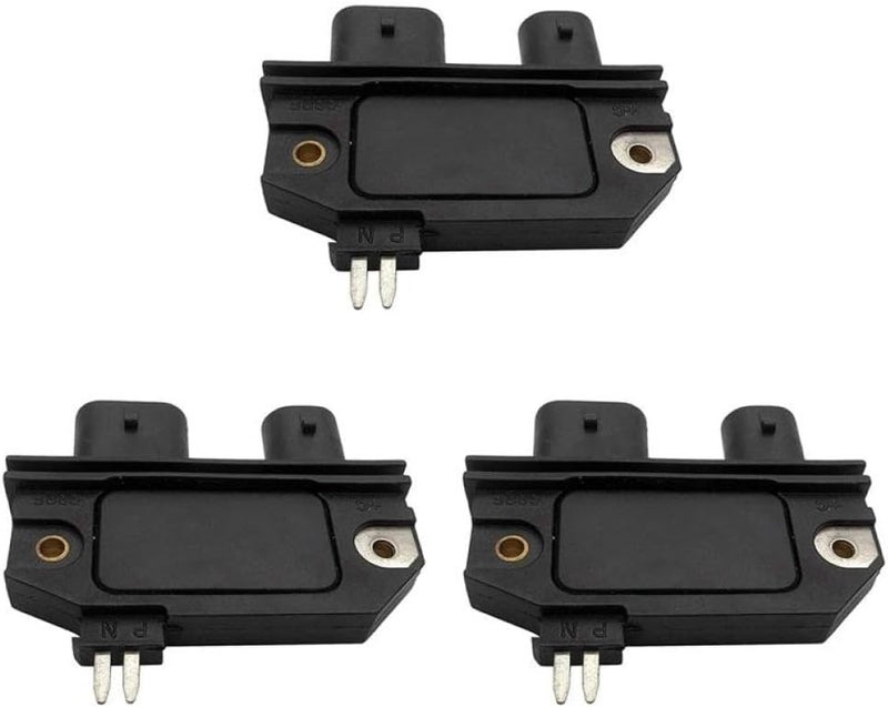 3X Ignition Module Compatible with Mercruiser Penta OMC Engines Fits 4 Cylinder V6 and V8 Distributor Replacement Parts(Black)
