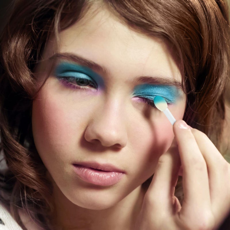 Expressions 10 Color Eyeshadow Palette & Blush Makeup Novelty Beauty Set, Fold Out Compact with Mirror, Washable, Non-Toxic,Galaxy Love Glisten & Glitter Makeup Palette - Image 4