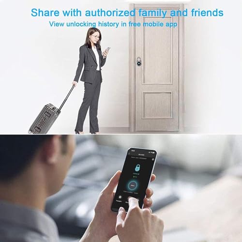 MEGAFEIS Fingerprint Padlock, Bluetooth Lock, Mobile APP, MEGAFEIS Smart Padlock with Keyless Biometric, Water Resistant, Suitable for Gym, Sports, Bike, School, Locker and Storage(Grey) - Image 5