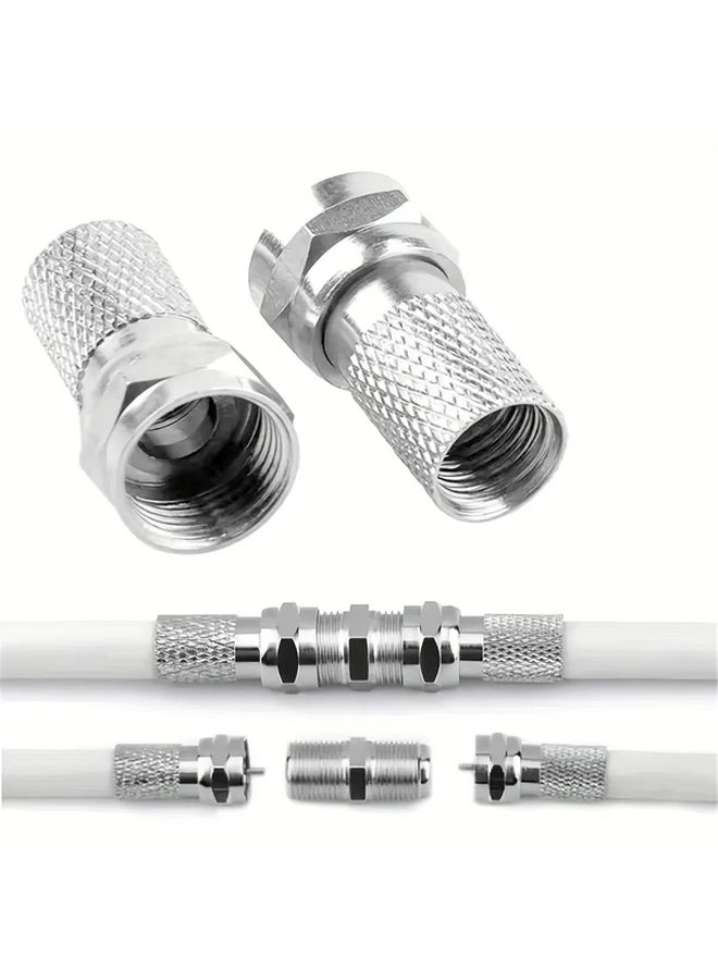High Quality Copper Twist On RG6 F Type Cable Connector Plugs 50 Pack Suitable for TV Satellite Antenna Coaxial Cables - Image 4