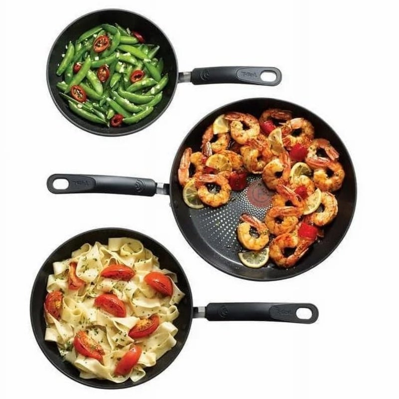Elite 3 Piece Titanium Nonstick Skillets PFOA Free - 8" Inch - 9.75" Inch - 11.25" Inch Skillets Set - Image 3