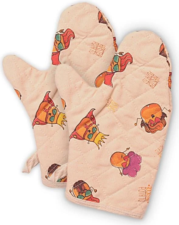 Magic Lady Molinella Fireproof Quilted Duck Fabric Colored Double Oven Mitts 20x27 cm