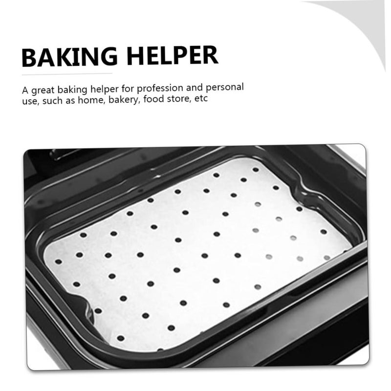 200 Pcs Air Fryer Paper Liners Non Stick Heat Resistant Parchment Baking Sheets With Holes - Image 4
